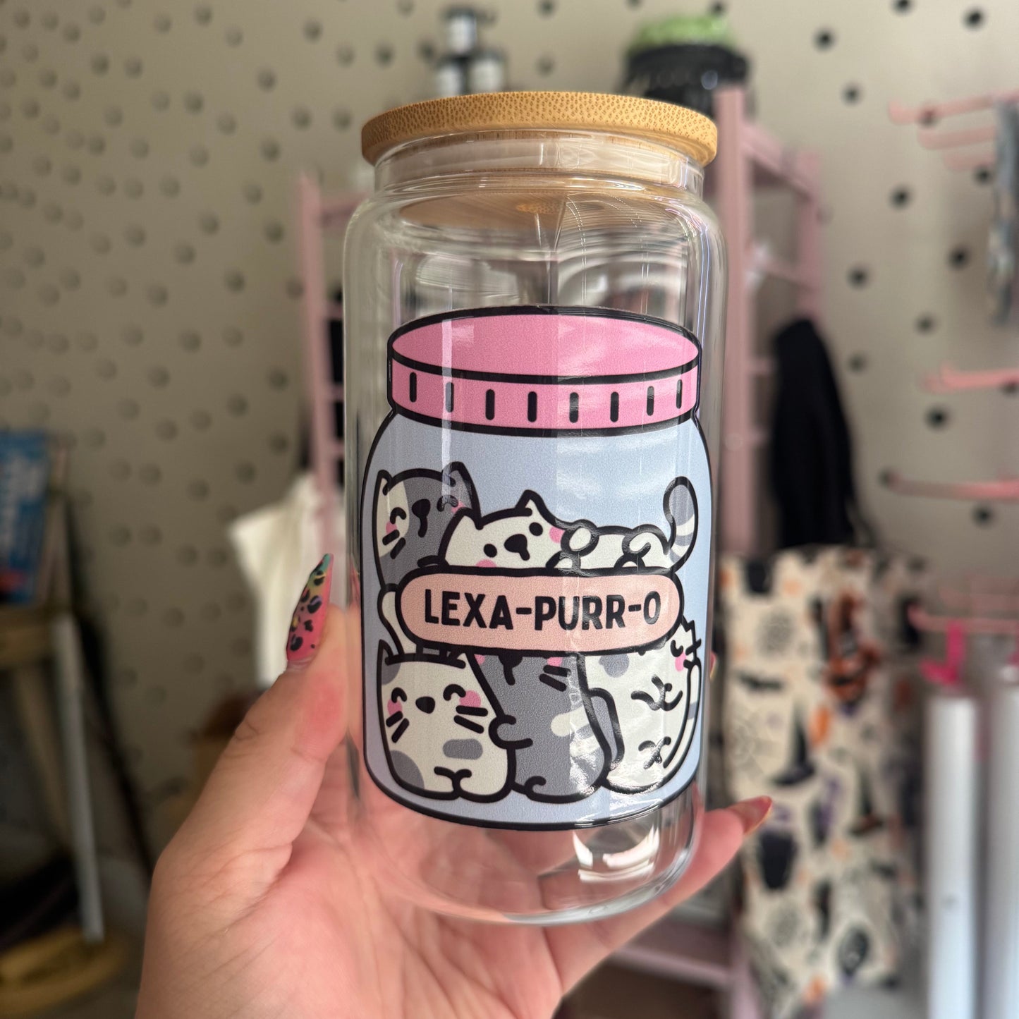 Lex-A-Purr-O Glass Tumbler