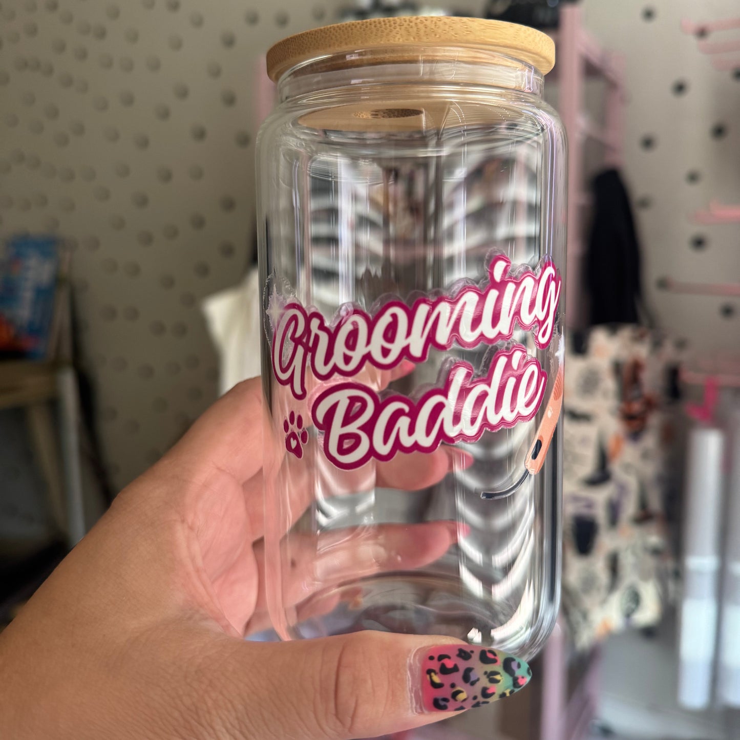 Grooming Baddie Glass Tumbler
