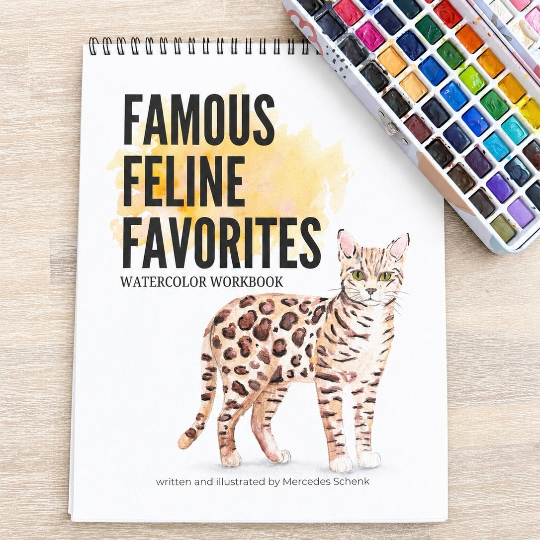 Cat Breeds Watercolor Workbooks
