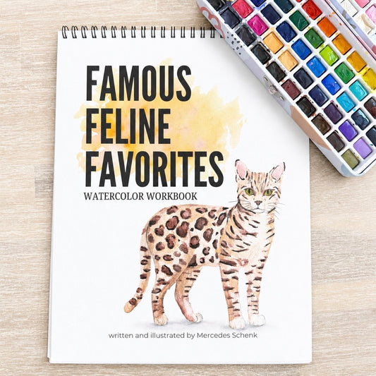 Cat Breeds Watercolor Workbooks