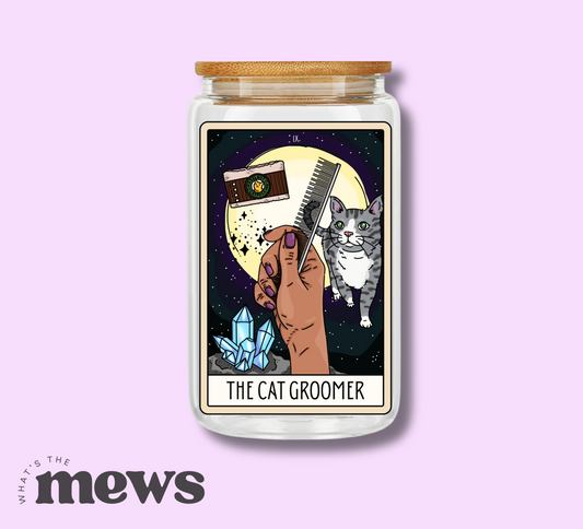The Cat Groomer Glass Tumbler